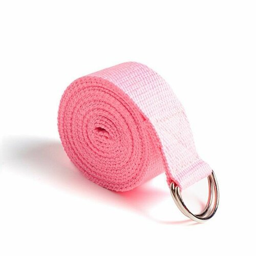 Ремень для йоги Yogastuff 180х4 см, розовый