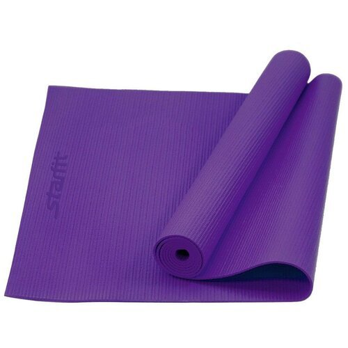 Коврик для йоги STARFIT FM-101 PVC 173x61x0,6 см, фиолетовый 1/16;