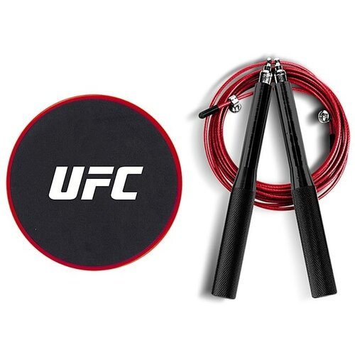 Набор для тренировки ног UFC (Скоростная скакалка и слайдеры)