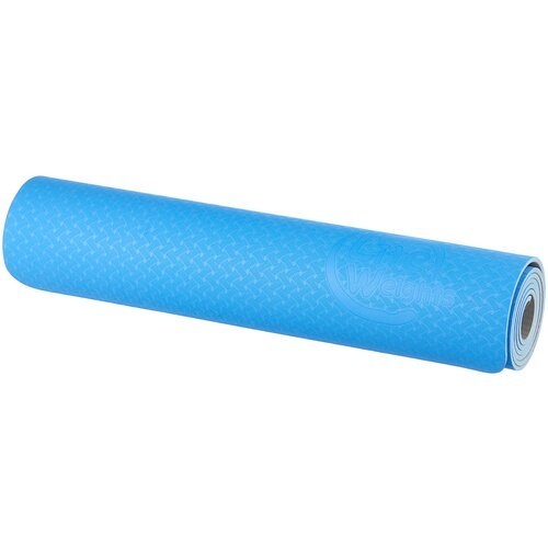 Коврик для йоги и фитнеса LiteWeights 5460LW 173*61*0,6см, синий/антрацит