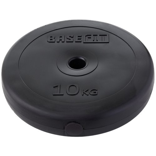 Диск пластиковый BASEFIT BB-203 10 кг, d=26 мм, черный