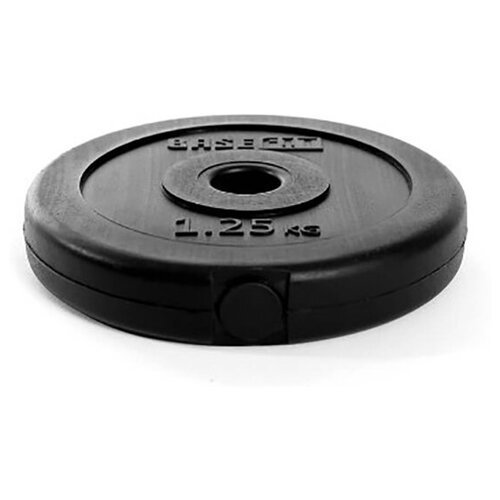 Диск пластиковый BASEFIT BB-203 1,25 кг, d=26 мм, черный