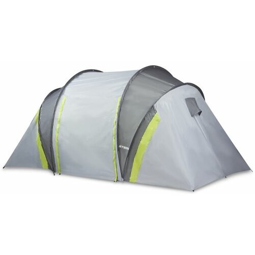 Палатка кемпинговая четырёхместная ATEMI SELIGER 4 CX, серый/зеленый
