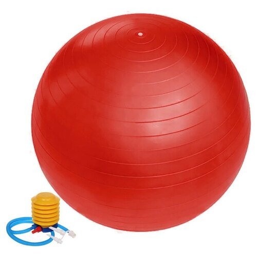 Мяч для фитнеса Sportage 65 см 800гр с насосом, красный
