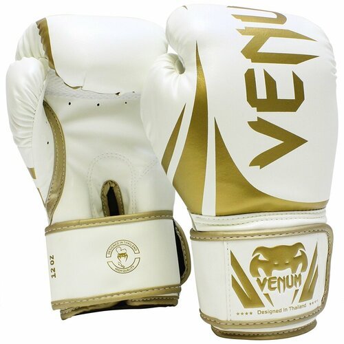 Боксерские перчатки Venum Challenger 2.0 White/Gold, 10 унций