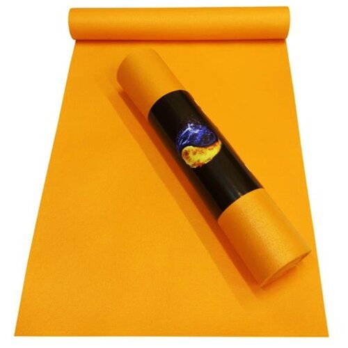 Коврик для йоги и фитнеса RamaYoga Yin-Yang Light, оранжевый, размер 185 x 60 х 0,3 см