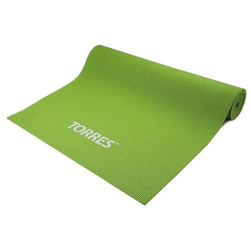 Коврик для йоги TORRES Optima 6, 173х61х0.6 см зеленый однотонный 1.3 кг 0.6 см