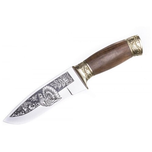 Нож Глухарь художественно-оформленный латунь