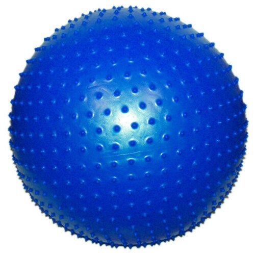 Мяч для фитнеса/ мяч гимнастический/ фитбол GO DO с массажными шипами. Максимальный вес: 130 кг. Диаметр: 70 см, Цвет: синий.