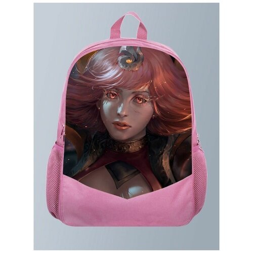 Розовый рюкзак с принтом игра Лига Легенд League Of Legends, MOBA - 222