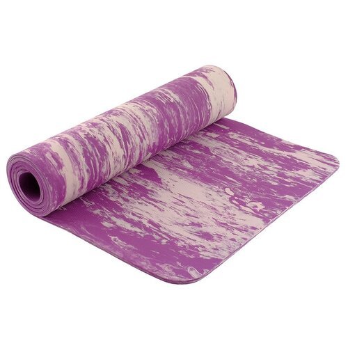 Коврик для йоги Sangh Yoga mat, 183х61х0.8 см фиолетовый рисунок 1 кг 0.8 см