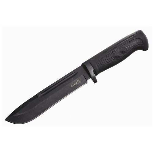 Охотничий нож Самур, Кизляр, сталь AUS8, рукоять эластрон, черный