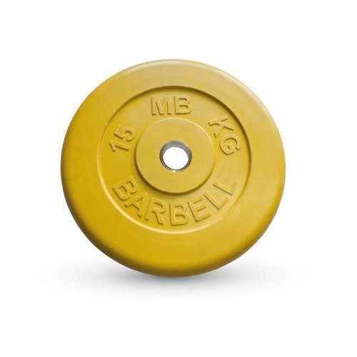 MB Barbell d-31 мм, 15 кг, yellow