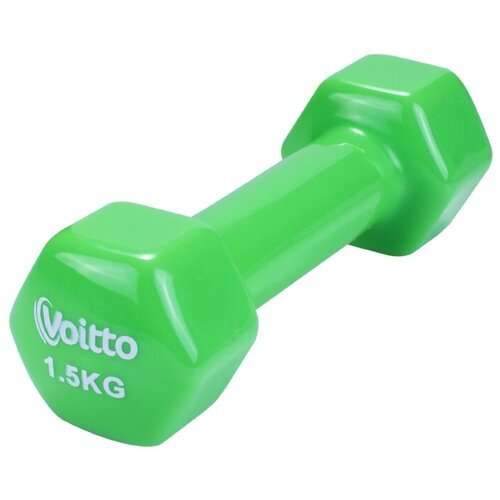 Гантель для фитнеса виниловая шестигранная Voitto 1,5 кг