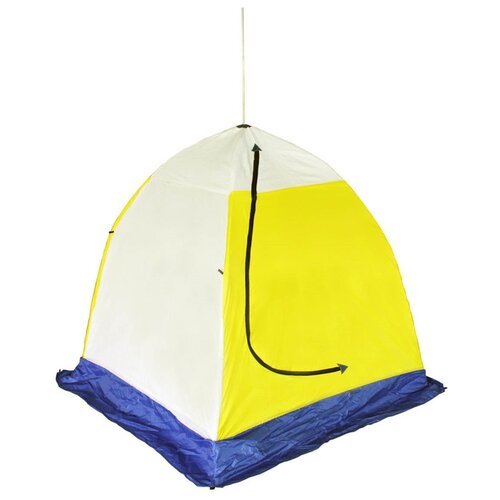 Палатка одноместная СТЭК Elite 1 (трехслойная) дышащая, желтый/белый/синий