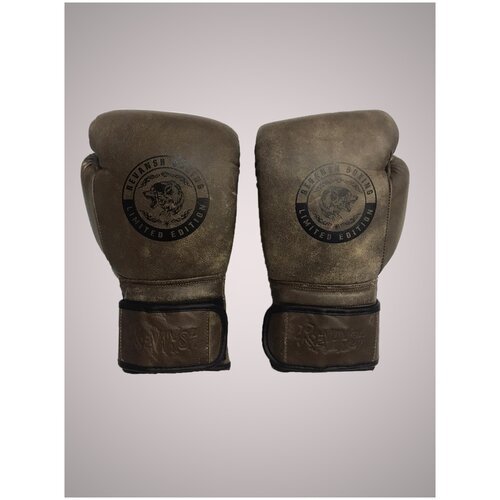 Боксерские Перчатки из натуральной кожи REVANSH PRO RETRO BLACK 14 унций