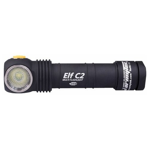 Налобный фонарь ArmyTek Elf C2 Micro-USB XP-L (теплый свет) + 18650 Li-Ion черный матовый