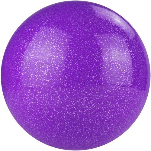 Мяч для художественной гимнастики однотонный TORRES AGP-19-09, диаметр 19см, лиловый с блестками