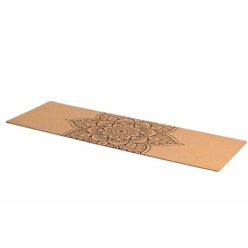 Коврик для йоги из пробки INEX Cork Yoga Mat 183 x 61 x 0,4 см, большой цветок