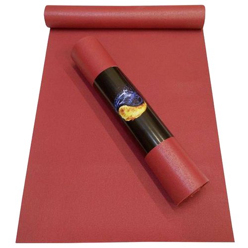 Коврик для йоги и фитнеса RamaYoga Yin-Yang PRO+ цвет бордо размер 200 х 80 х 0,45 см