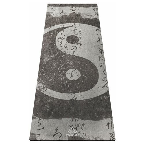Хлопковый коврик для йоги и фитнеса Pro 200 см - Инь Ян / Арт Йогаматик