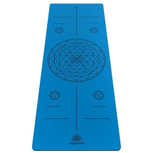 Коврик ART Yogamatic Sri Yantra, 185х68 см blue 0.4 см