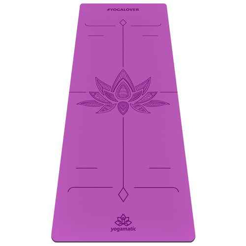 Коврик ART Yogamatic Lotos, 185х68 см purple 0.4 см