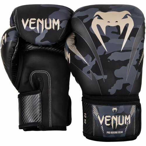 Боксерские перчатки Venum Impact 12oz камуфляж, бежевый