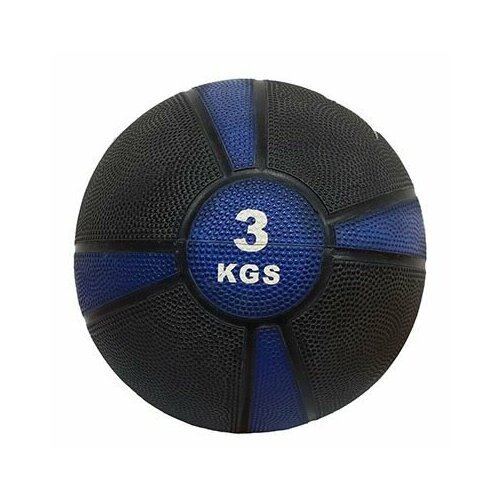 Аэробика: Медбол 3 кг, черный с голубым FTX-1212-3kg