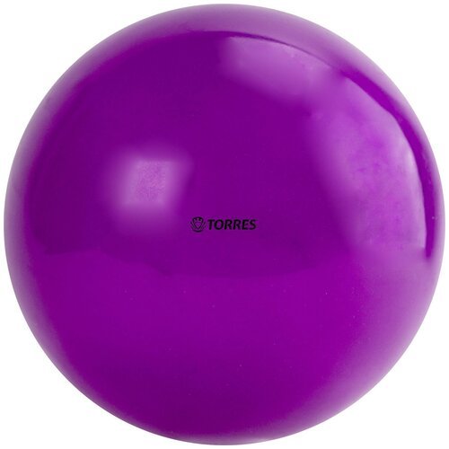 Мяч для художественной гимнастики однотонный TORRES AG-15-05, диаметр 15см, фиолетовый