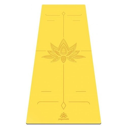 Коврик ART Yogamatic Lotos, 185х68 см yellow 0.4 см