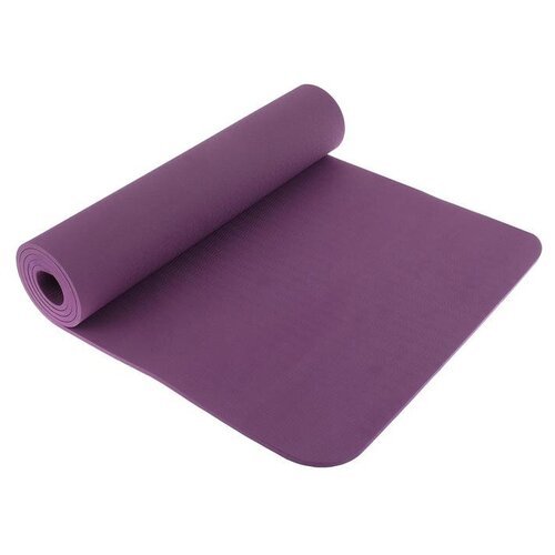 Коврик для йоги Sangh Yoga mat, 183х61х0.8 см фиолетовый однотонный 0.9 кг 0.8 см