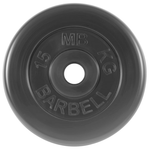 Диск MB Barbell Стандарт MB-PltB/C51 15 кг 1 шт. черный