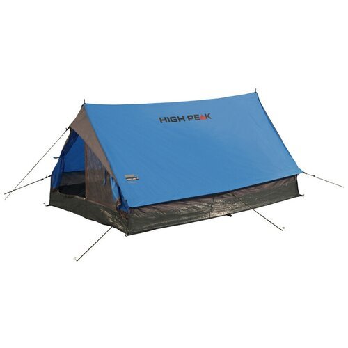 Палатка кемпинговая двухместная High Peak Minipack 2, синий/серый