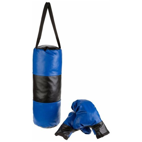 Набор для бокса Тутси Юный боксер, малый, 1 кг, черный/синий