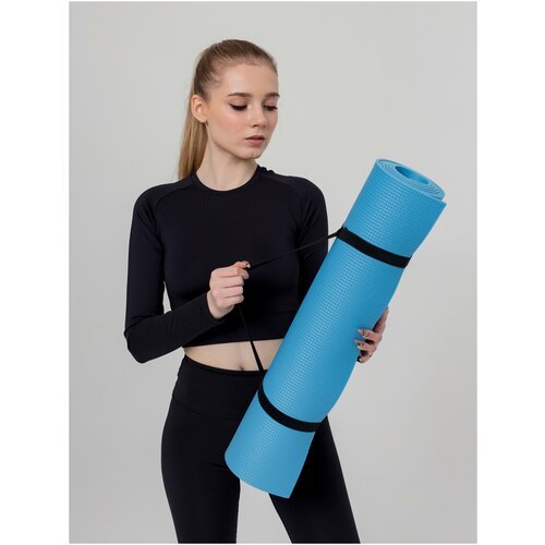 RADIFIT/ Коврик для йоги и фитнеса/ гимнастический спортивный коврик двухслойный, двухцветный, туристический