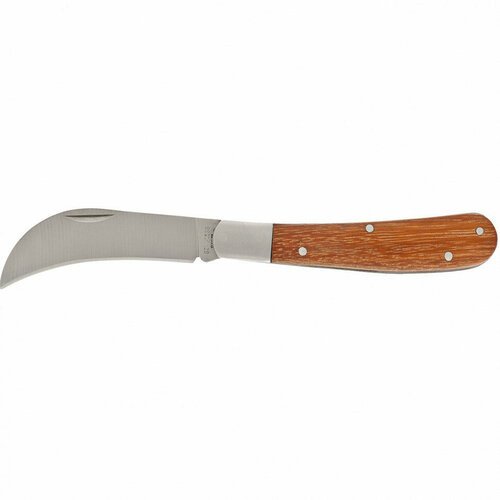 Садовый нож 170 мм, складной, изогнутое лезвие, деревянная рукоятка PALISAD 79001