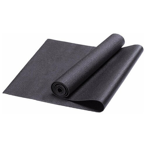 Коврик для йоги, PVC, 173x61x0,3 см (черный)