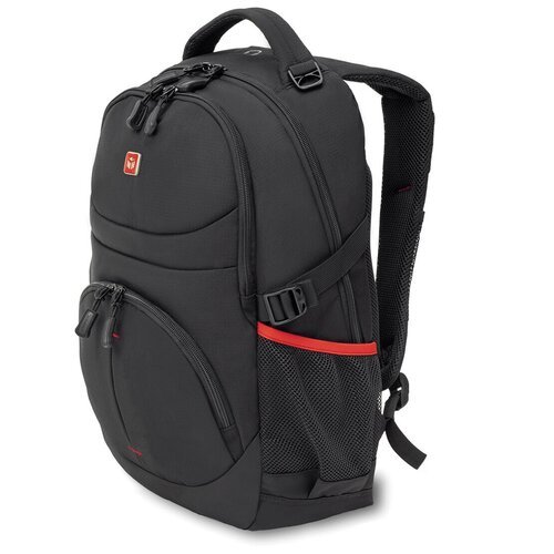 Рюкзак GERMANIUM 'S-06' универсальный, уплотненная спинка, облегченный, черный, 46х32х15 см, 226953