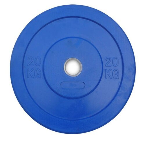 Бамперный диск для кроссфита Fitnessport RCP21-20 синий, 20 кг.