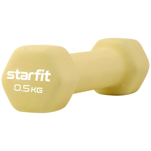 Гантель неразборная Starfit DB-201, неопрен желтый