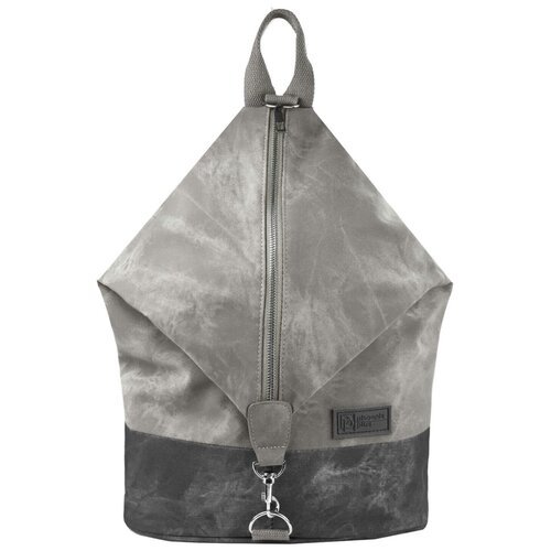 Рюкзак из искусственной кожи, серый, 40x27.5x14.5 см