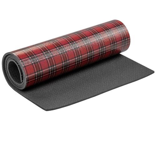 Коврик для фитнеса и отдыха Isolon Decor Шотландка 8 мм, 180х55 см красный