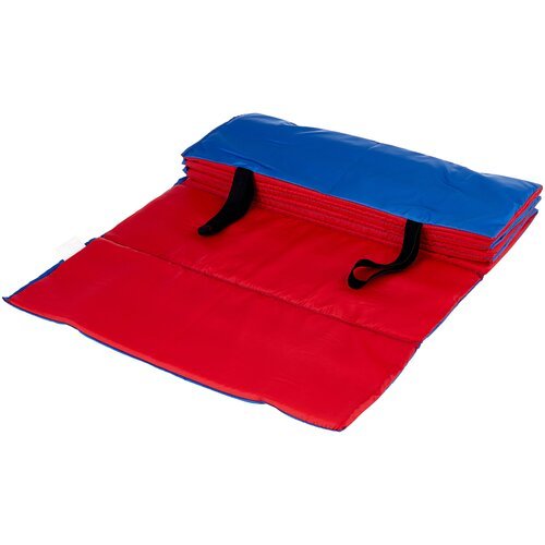 Коврик для гимнастики Indigo взрослый SM-042, 180х60х1 см синий/красный 0.3 кг 1 см
