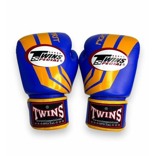 Боксерские перчатки Twins FBGVL3-43 сине жёлтые 10 унций