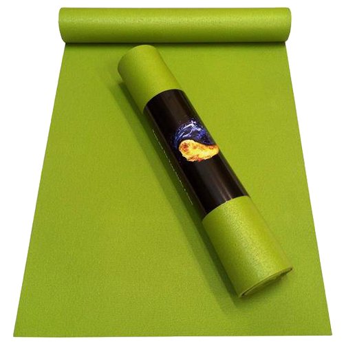Коврик для йоги и фитнеса RamaYoga Yin-Yang PRO+ цвет зеленый размер 200 х 80 х 0,45 см