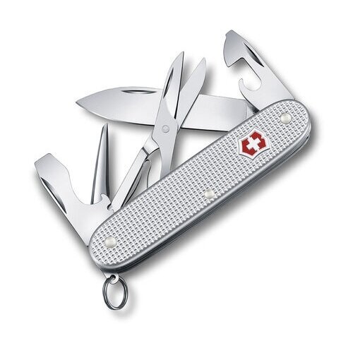 Нож перочинный Victorinox 'Pioneer X', 9 функций, алюминиевая рукоять, серебристый
