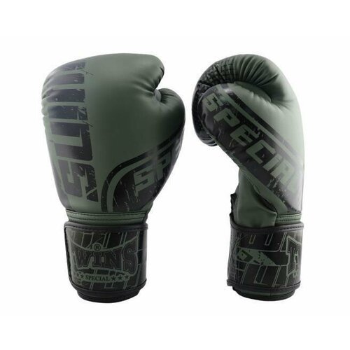 Боксерские перчатки Twins Special 'Range' Black Olive, 8 oz, зеленый