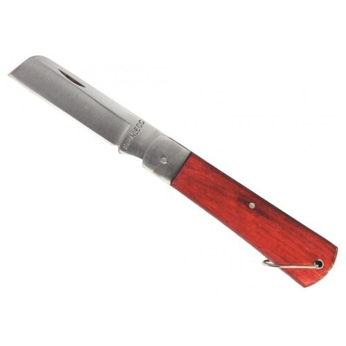 Нож Sparta 78998, складной, 200 мм, прямое лезвие, деревянная ручка