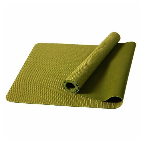 Коврик для йоги каучуковый 2 мм (зелёный)